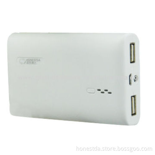 6,600mAh universal power bank for mobile phones with dual USB output port